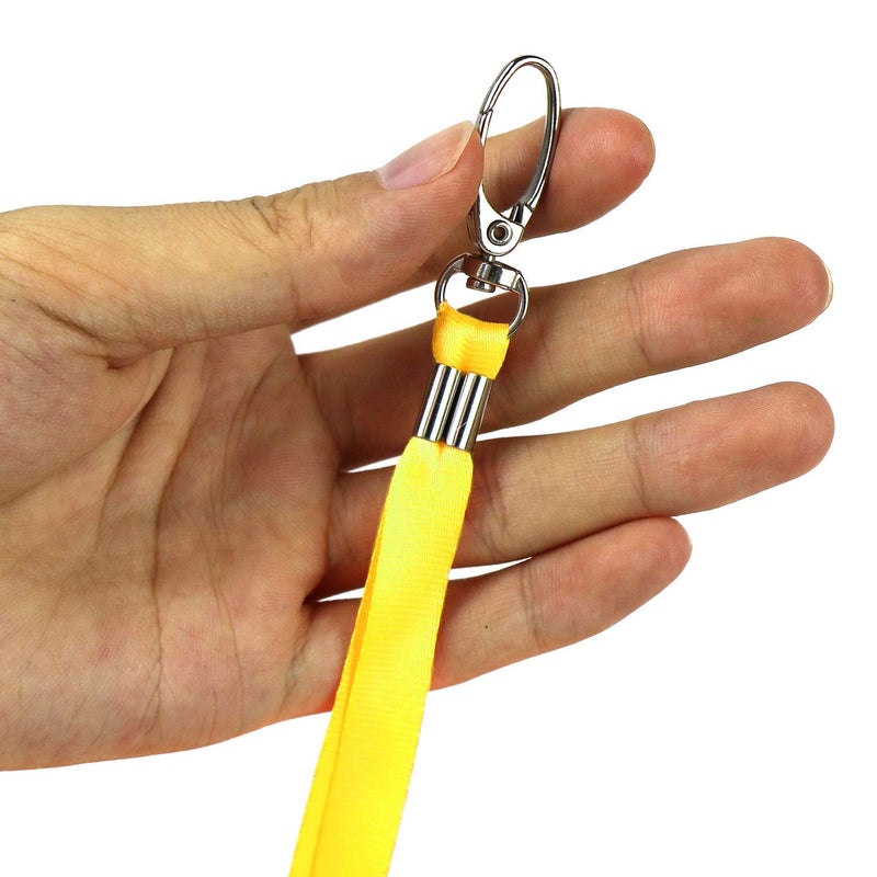 Ollain Lanyards for Name Tag Id Badges Nylon Cruise Lanyard Swivel Hooks Clips 100 Pack - Image 2